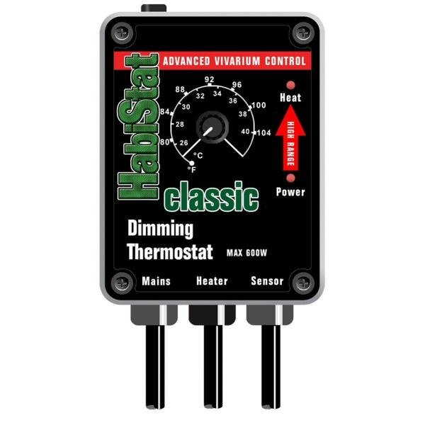 HabiStat Dimming Thermostat, High Range zwart